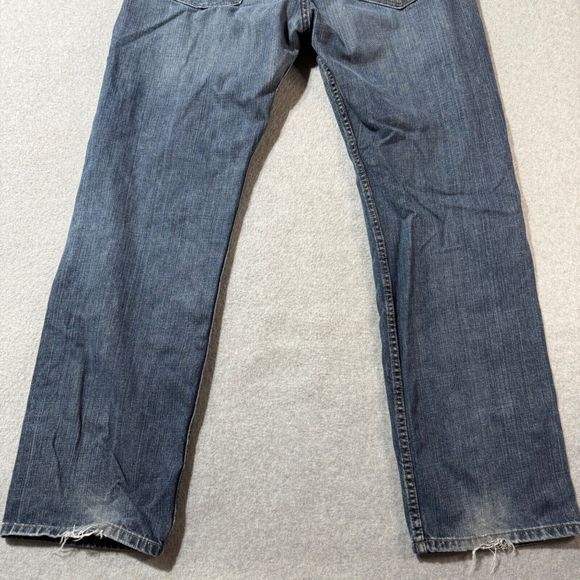 Levis Jeans Mens 36x34 Blue 569 Loose Straight American Medium Wash Denim - Picture 13 of 15